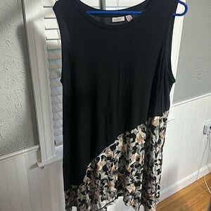 LOGO Black and Floral Tank